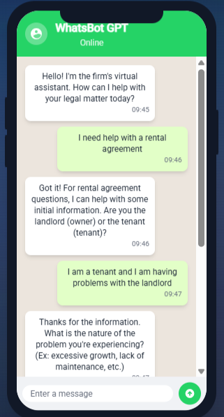 screenshot of WhatsBot GPT